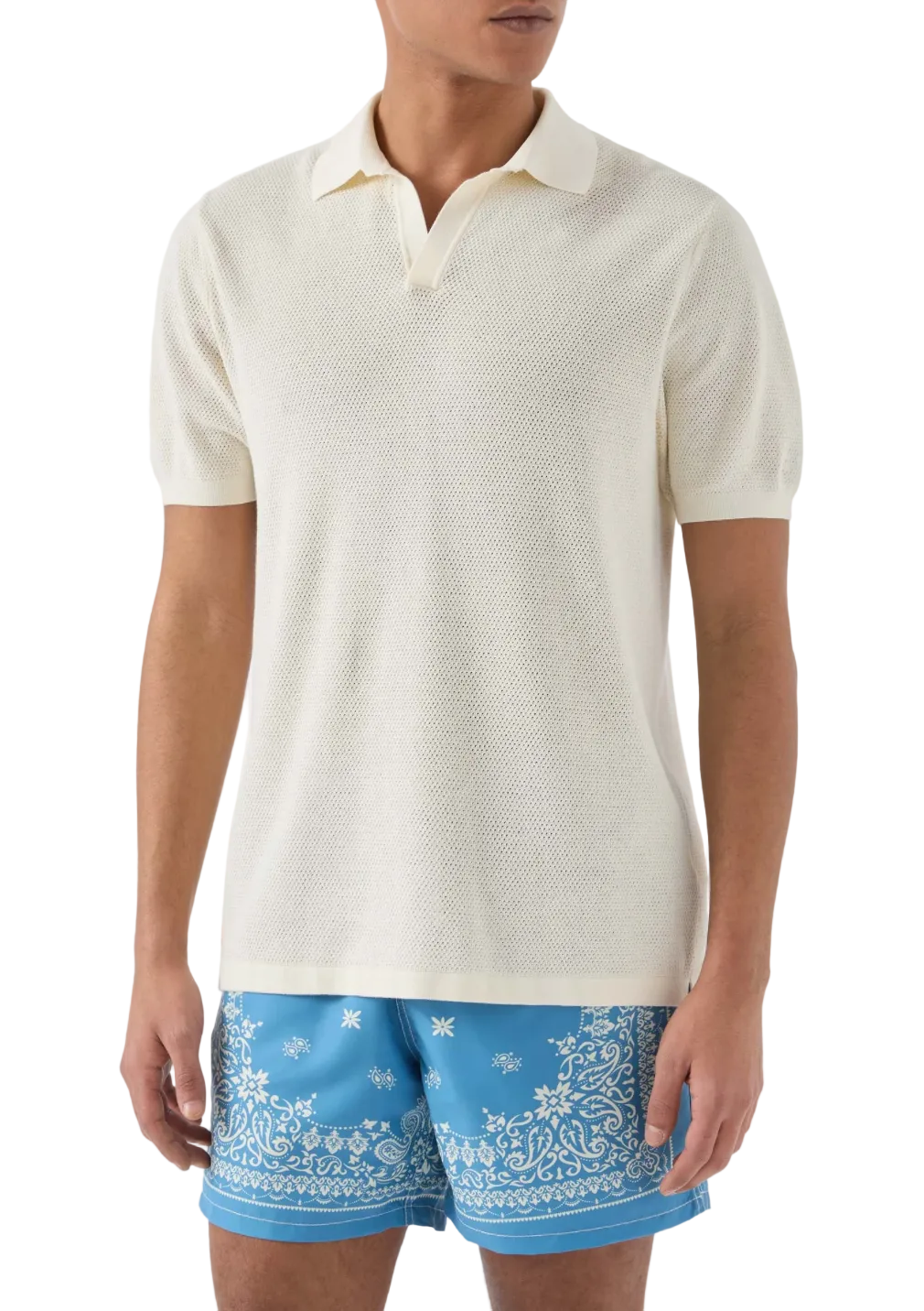 MC2 SAINT BARTH - POLO SLOAN MESH IN COTONE