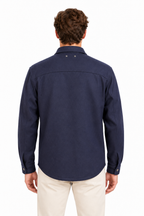 JACOB COHEN - Overshirt in flanella di lana "Vitale Barberis Canonico"