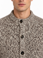 MASQ - Maglia moulinè allacciata con collo alla coreana