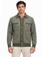 FILIPPO DE LAURENTIIS - Camicia "overshirt" con costa inglese in "cashmerino"