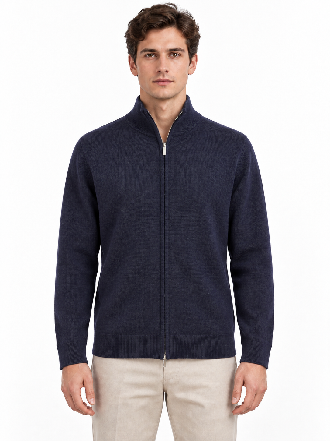 MASQ - Fullzip in 100% pura lana merino extrafine