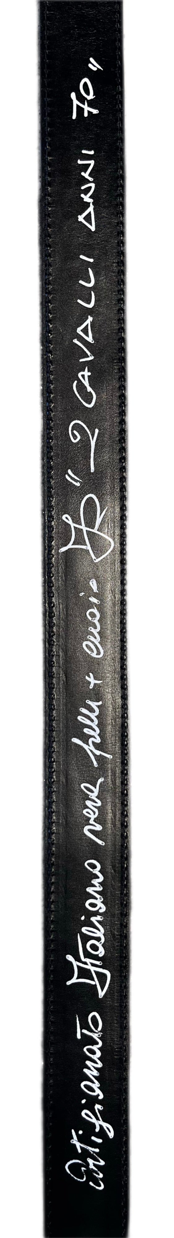 ARTIGIANATO ITALIANO cintura artigianale "2 CAVALLI ANNI 70 "