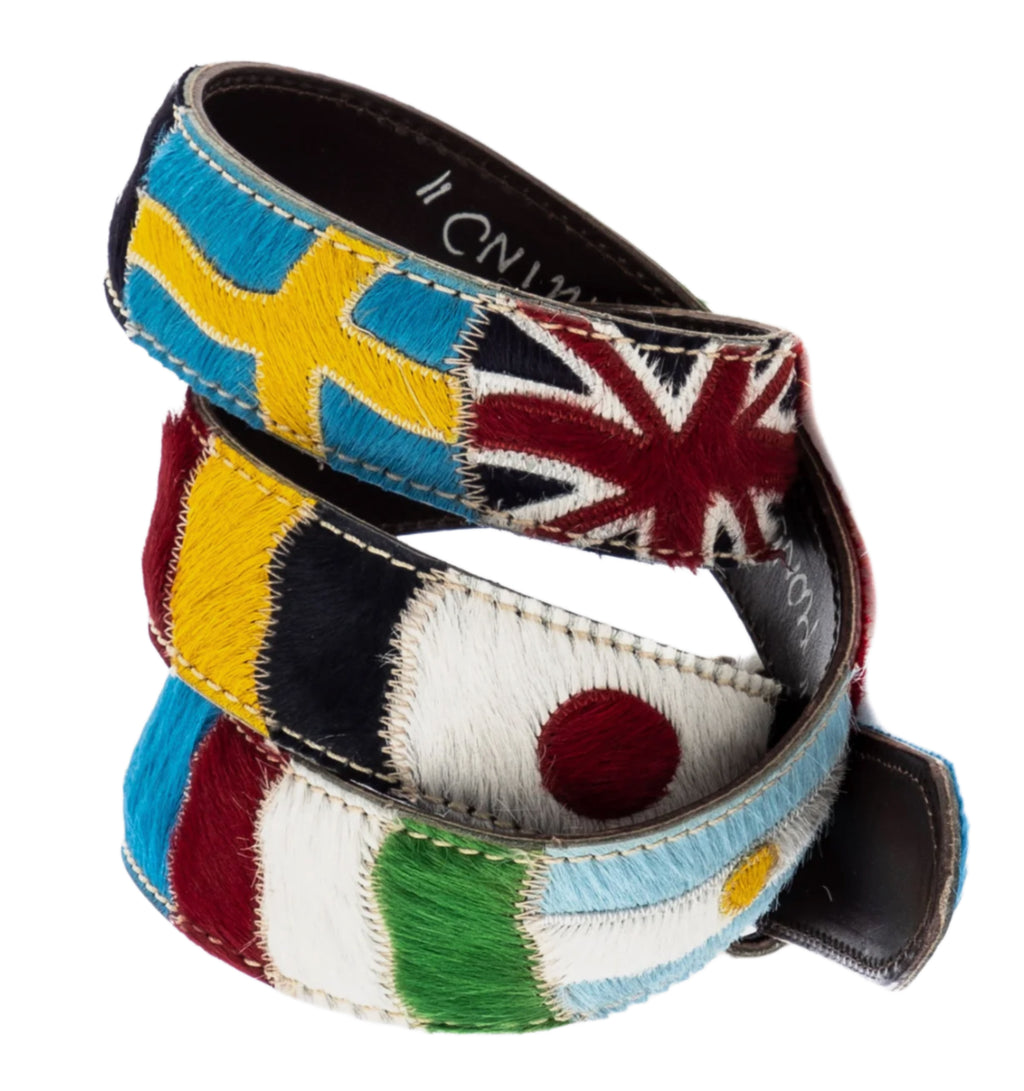 ARTIGIANATO ITALIANO cintura artigianale "BANDIERE CAVALLINO"