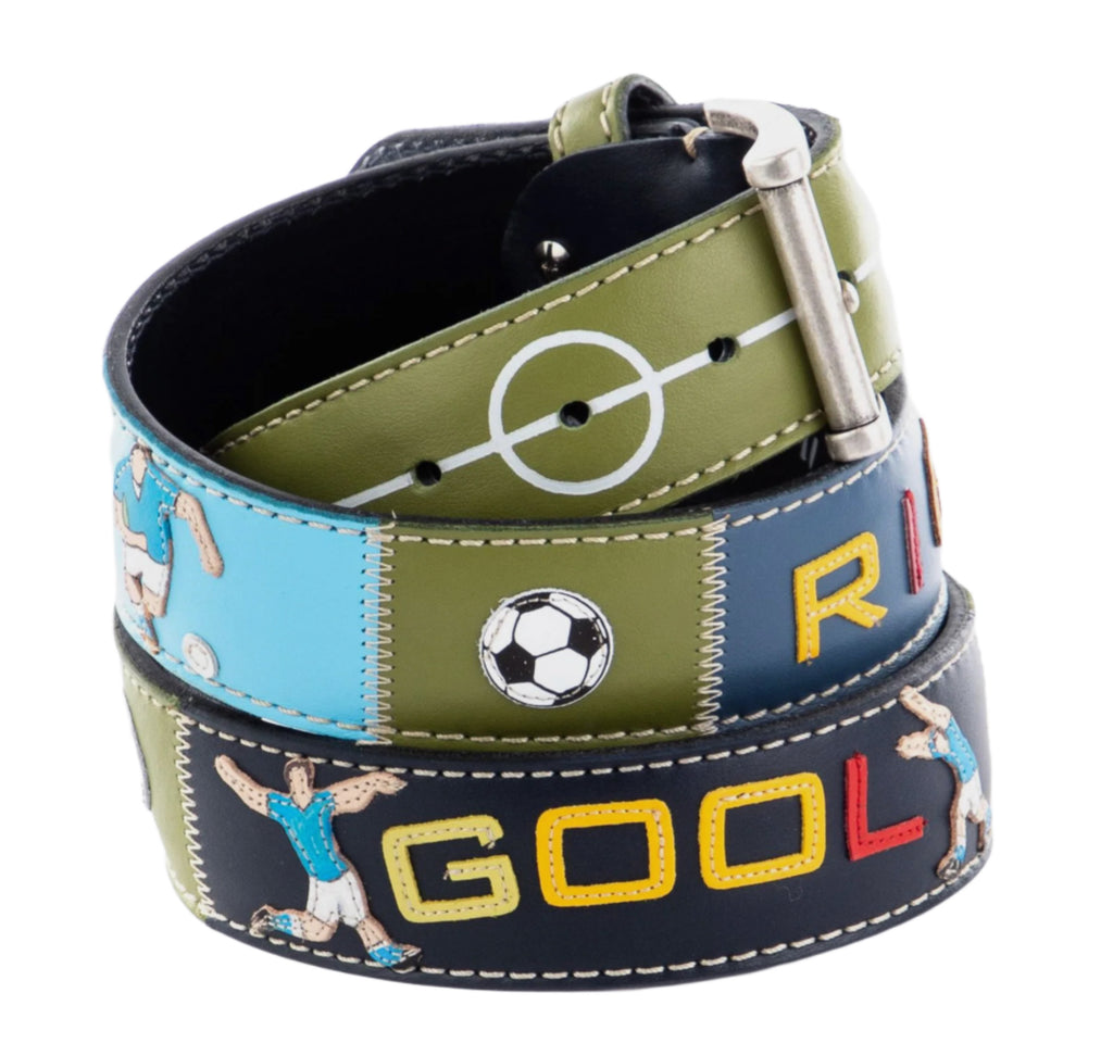 ARTIGIANATO ITALIANO - cintura artigianale "W IL CALCIO"
