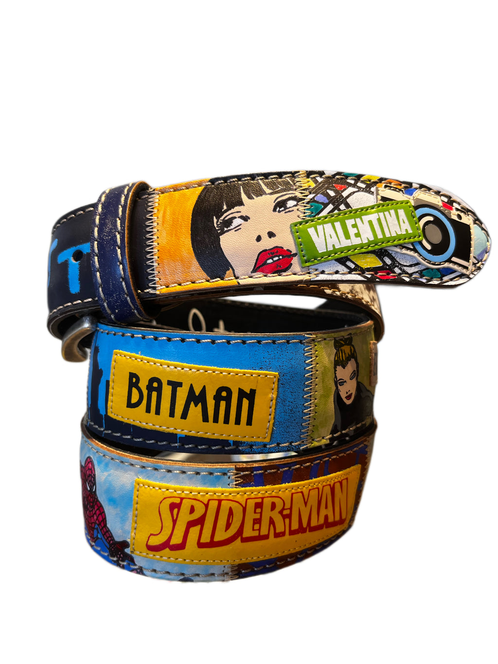 ARTIGIANATO ITALIANO cintura artigianale "FUMETTI 2"
