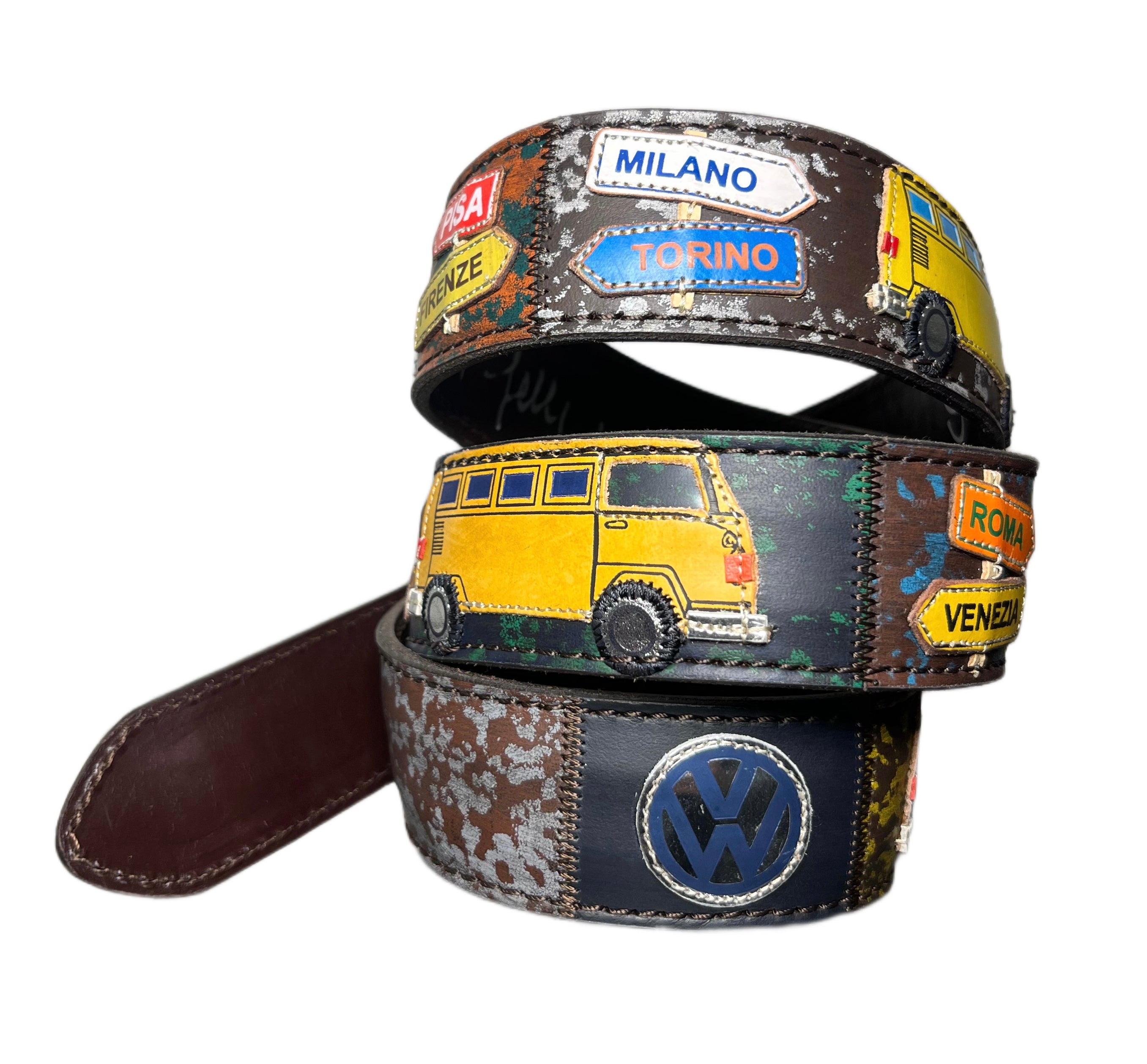 ARTIGIANATO ITALIANO - cintura artigianale "VAN IN VIAGGIO"