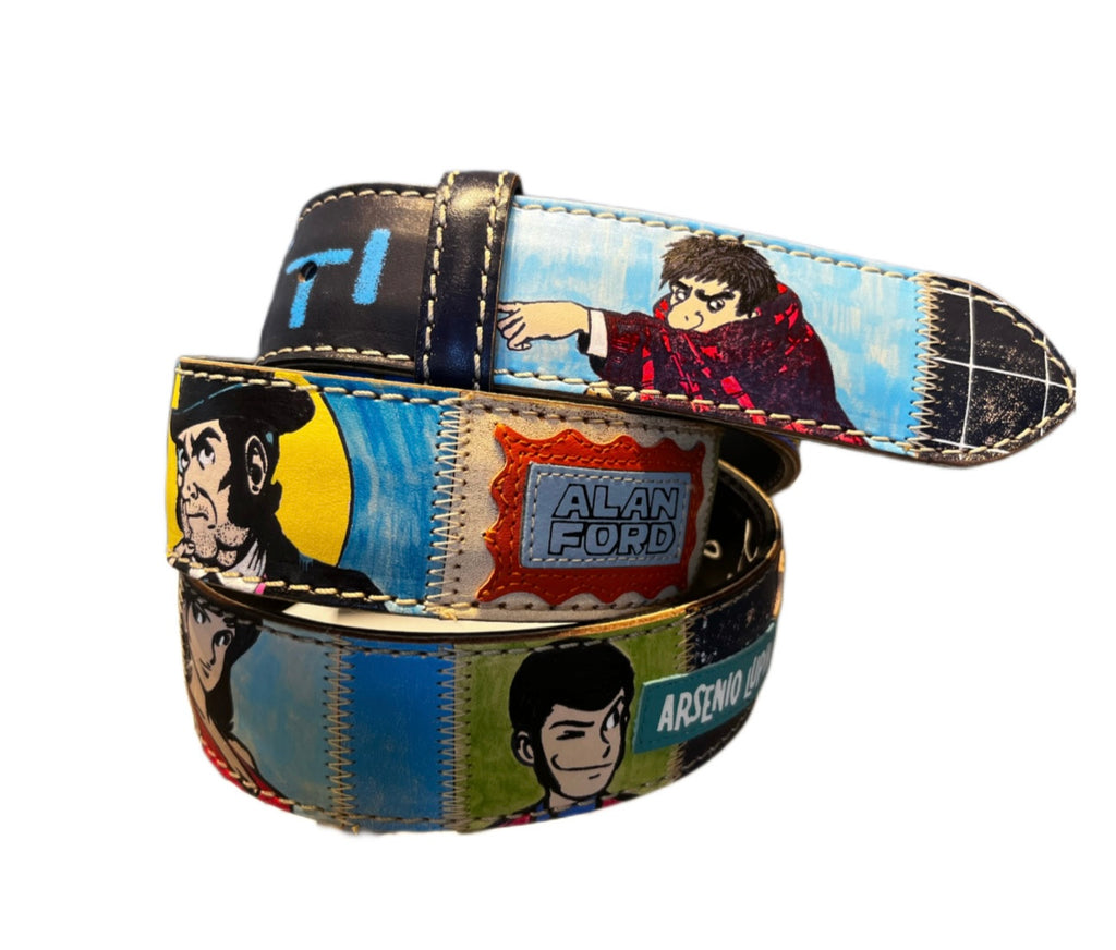 ARTIGIANATO ITALIANO cintura artigianale "FUMETTI 1"