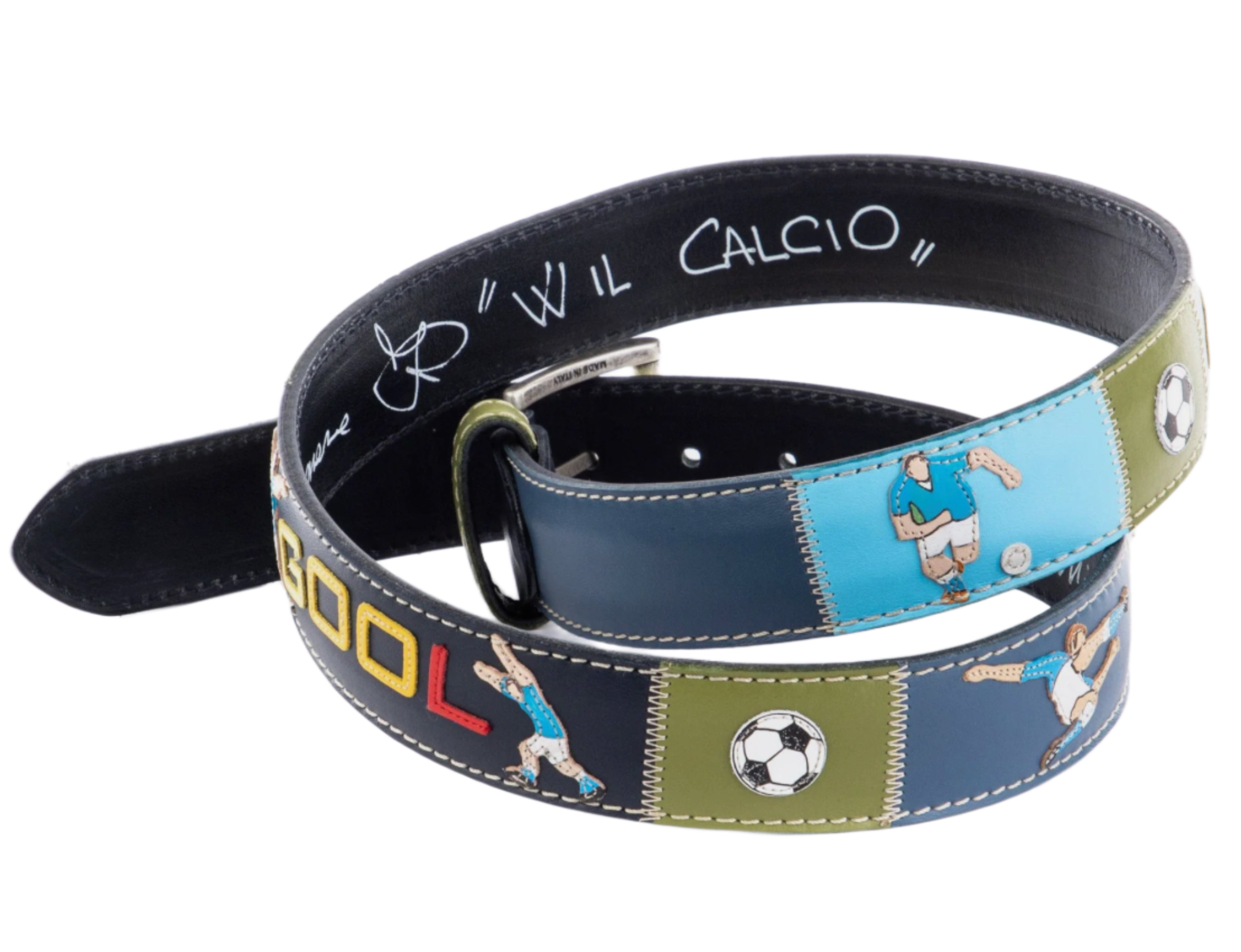 ARTIGIANATO ITALIANO - cintura artigianale "W IL CALCIO"
