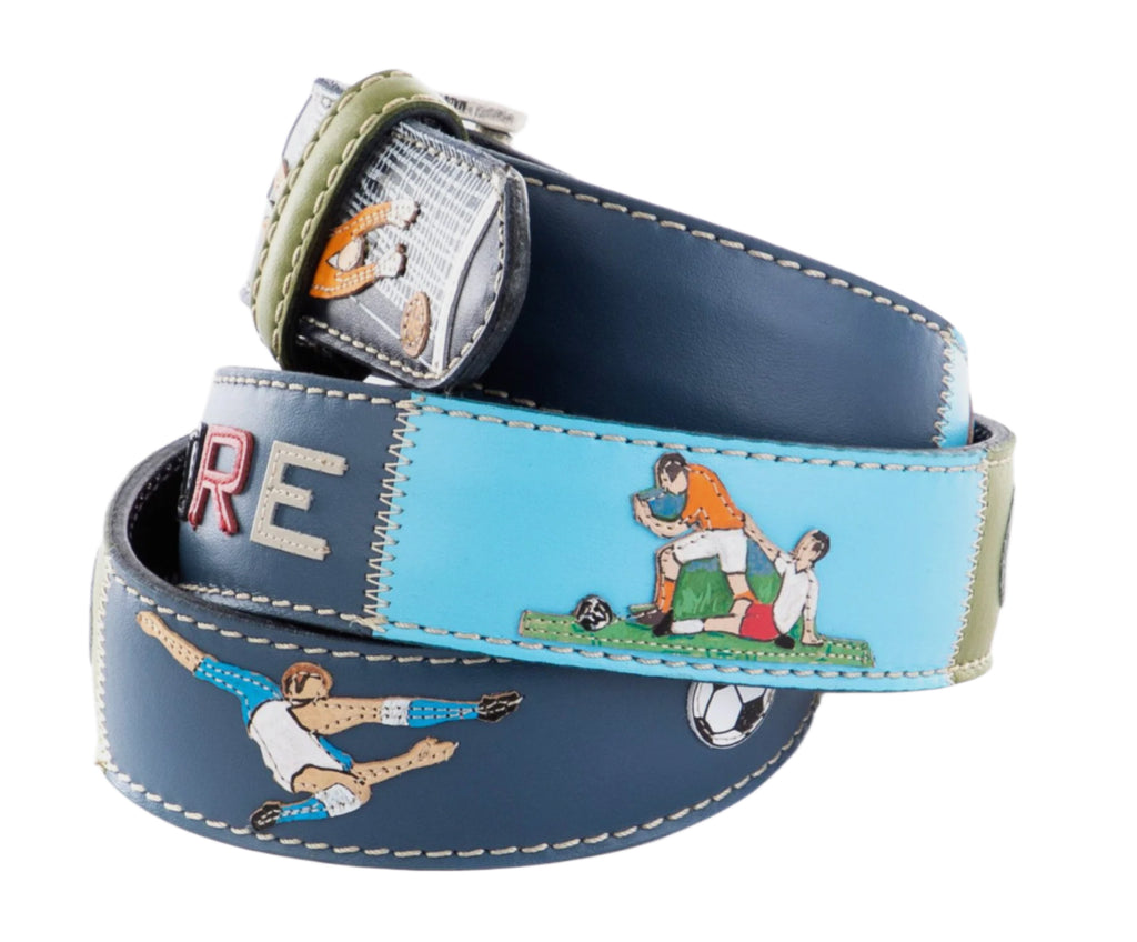 ARTIGIANATO ITALIANO - cintura artigianale "W IL CALCIO"