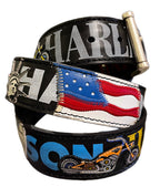 ARTIGIANATO ITALIANO cintura artigianale "HARLEY DAVIDSON"