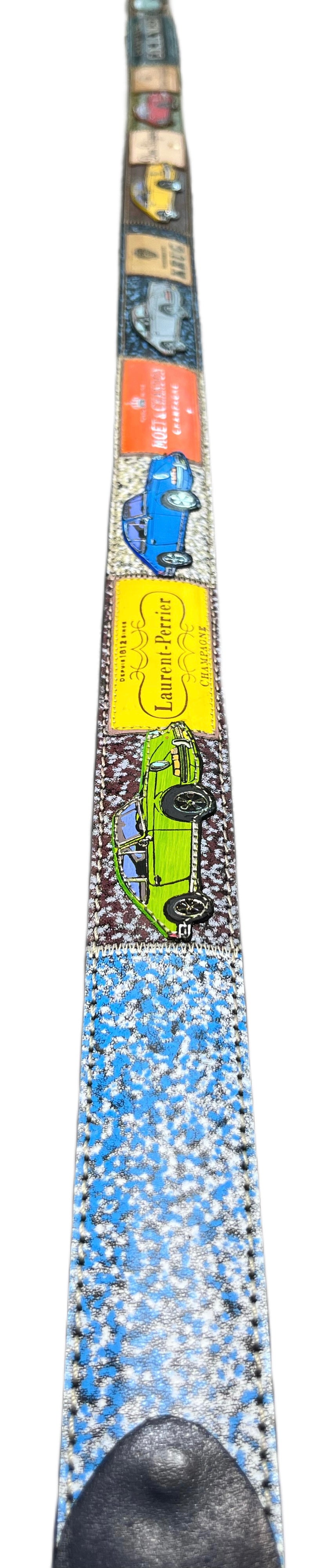 ARTIGIANATO ITALIANO - cintura artigianale "BRINDA CON PORSCHE"