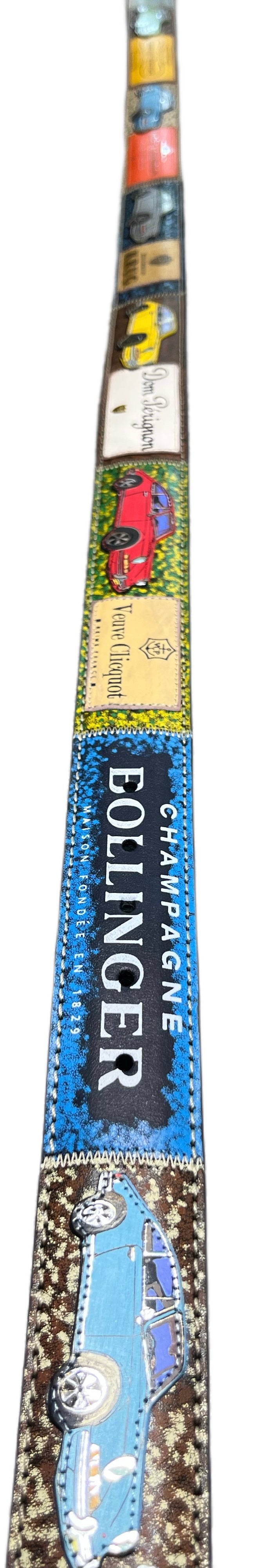 ARTIGIANATO ITALIANO - cintura artigianale "BRINDA CON PORSCHE"