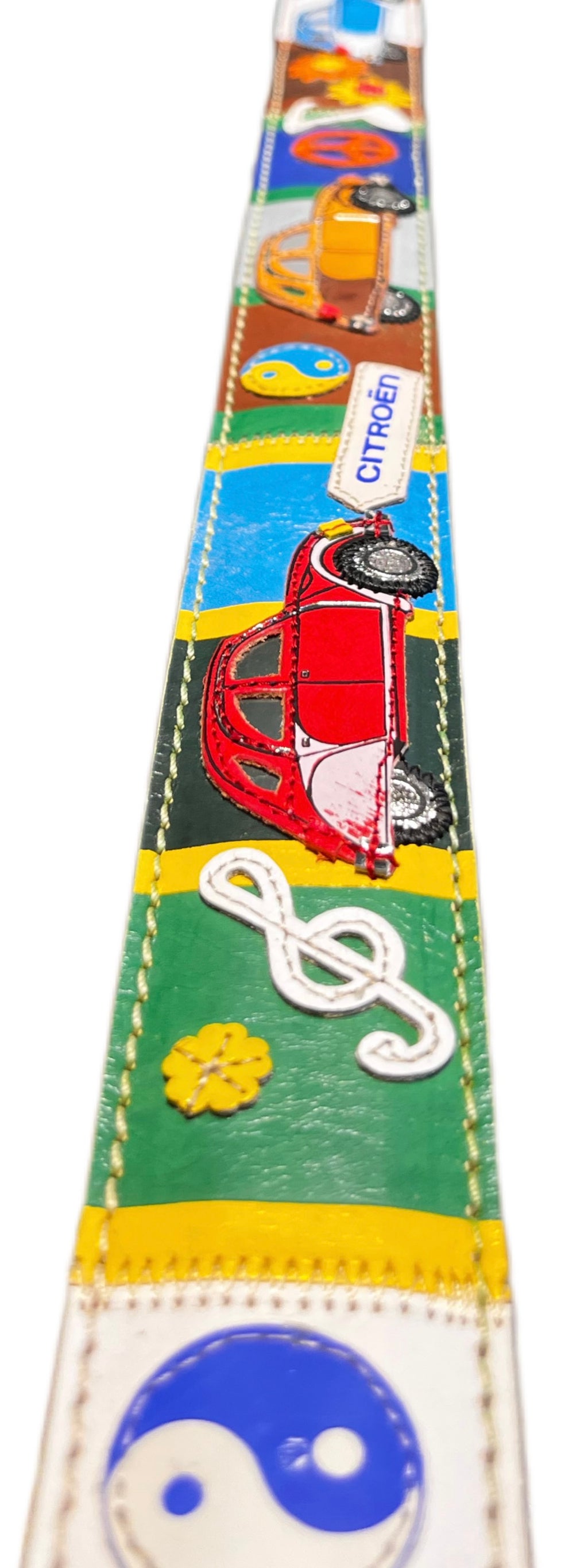 ARTIGIANATO ITALIANO cintura artigianale "2 CAVALLI ANNI 70 "