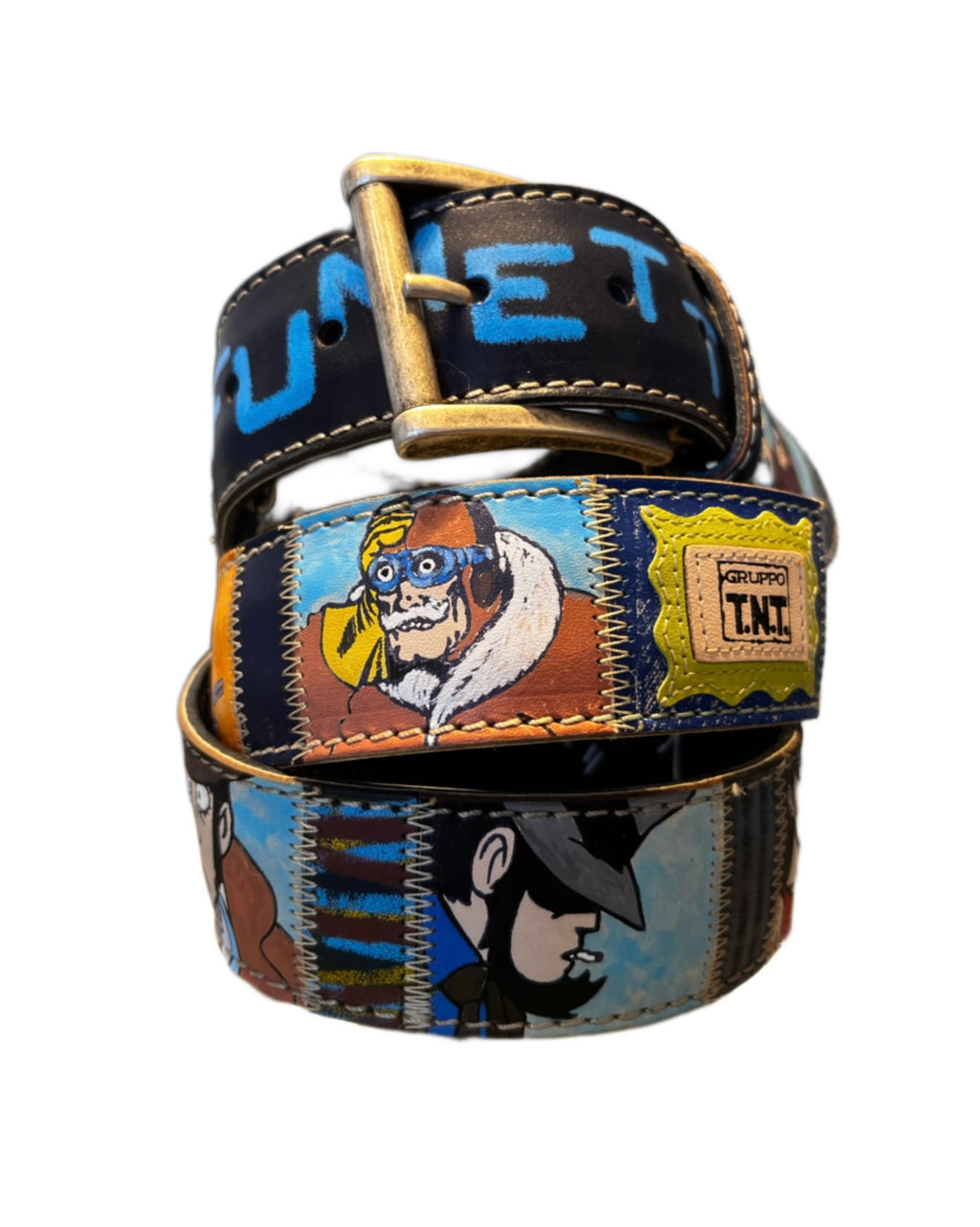 ARTIGIANATO ITALIANO cintura artigianale "FUMETTI 1"
