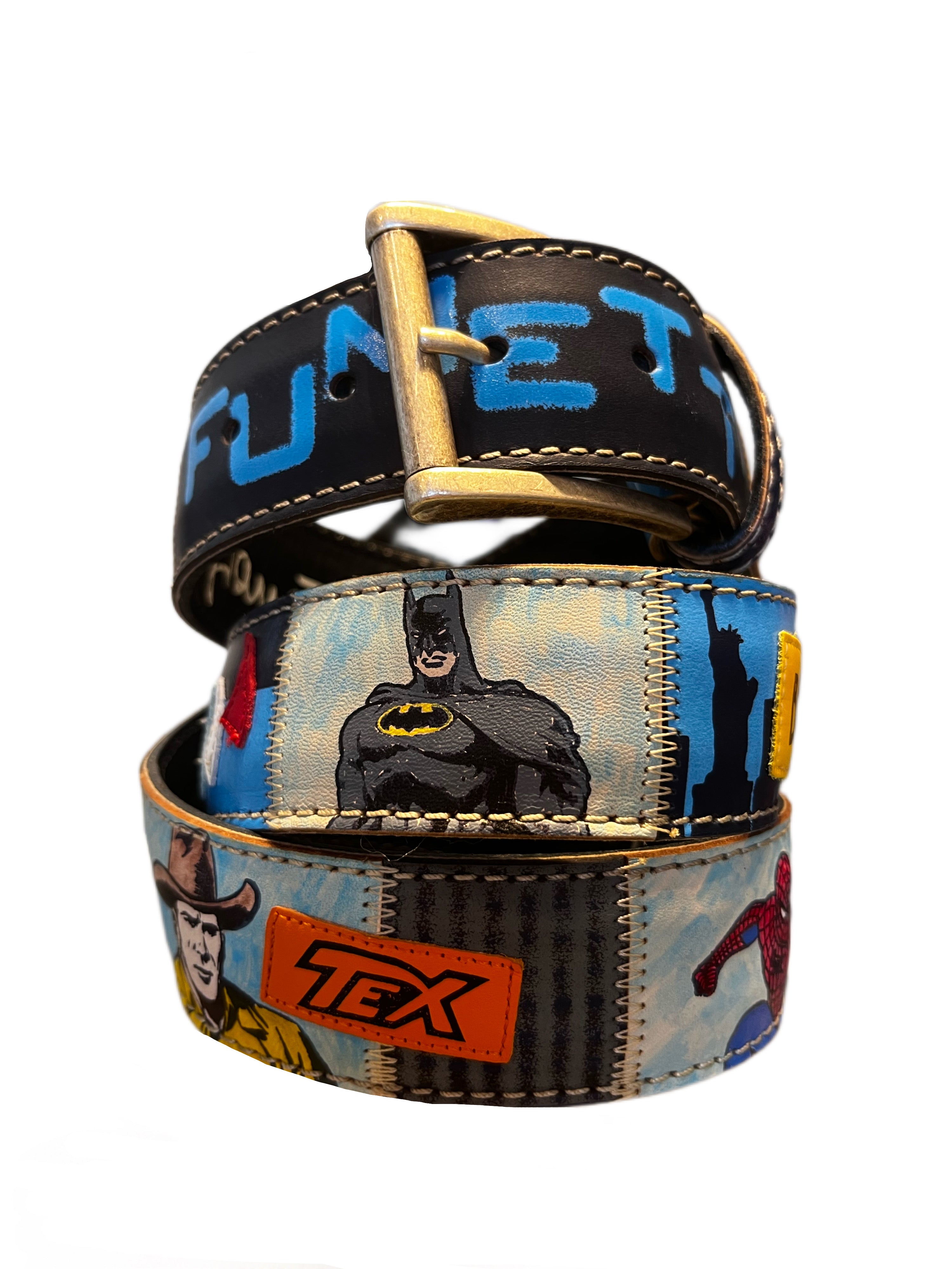 ARTIGIANATO ITALIANO cintura artigianale "FUMETTI 2"