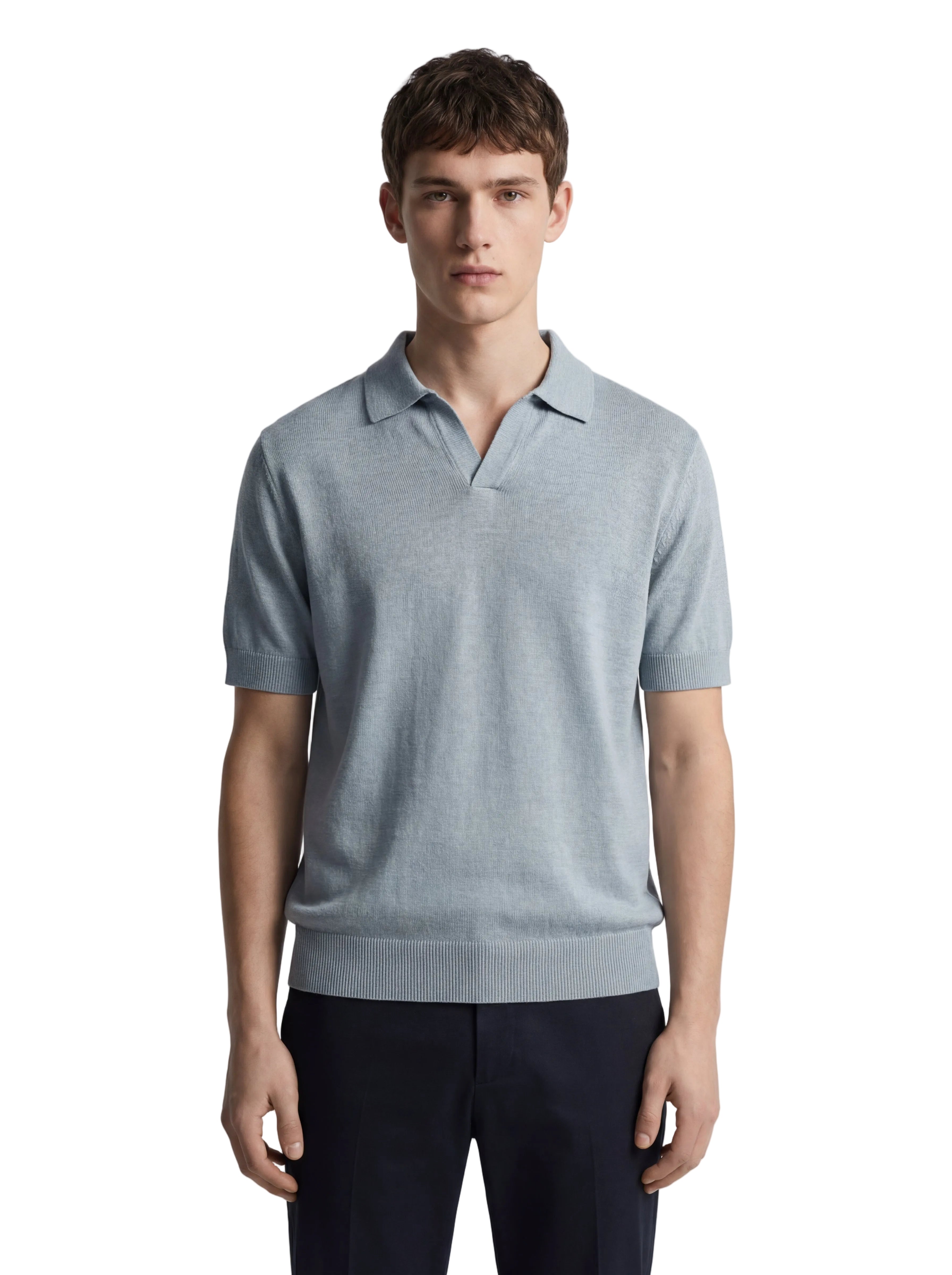 MASQ - POLO CON COLLETTO BOWLING 100% LINO