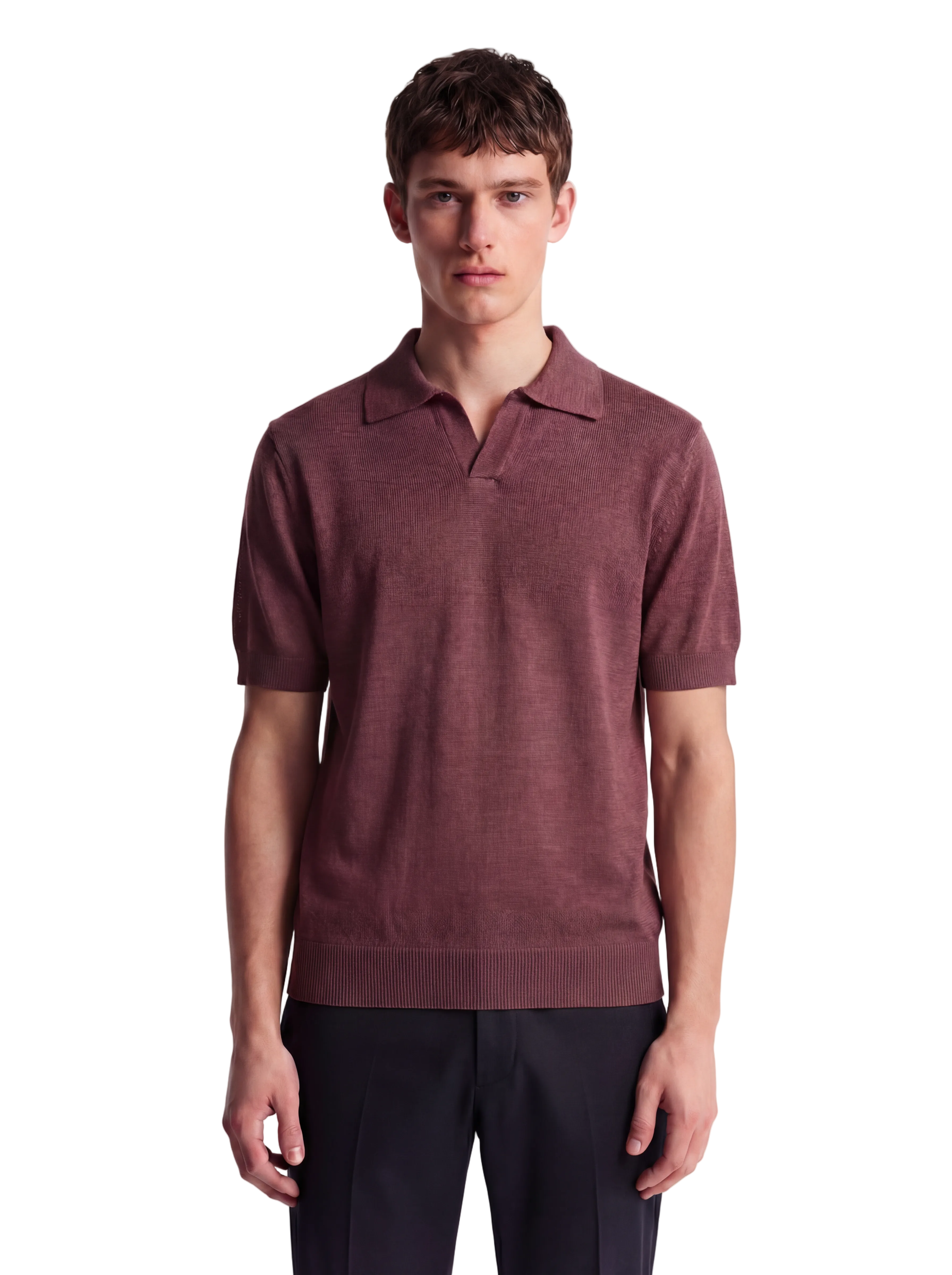 MASQ - POLO CON COLLETTO BOWLING 100% LINO